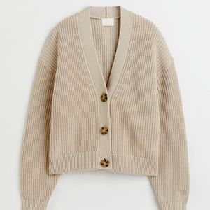 H & M rib knit cardigan sweater size Medium